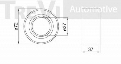 TREVI AUTOMOTIVE wb1682 -  Комплект подшипника ступицы колеса